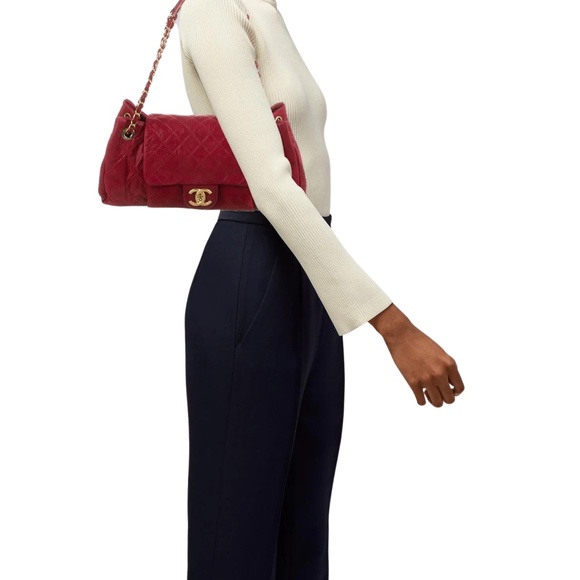 CHANEL RED LEATHER CHIC FLAP BAG SMALL (2011) - Picture 9 of 9